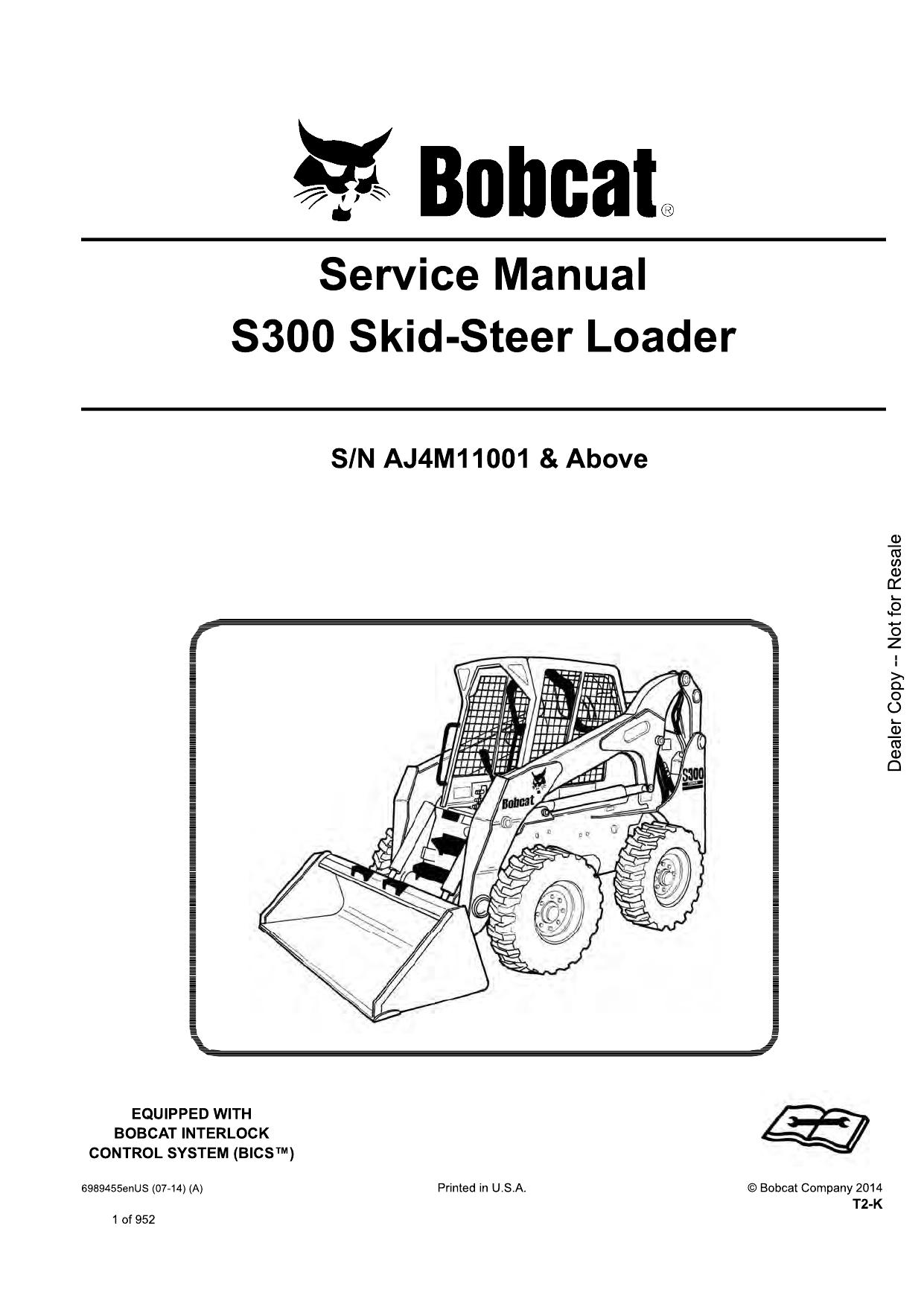 S300 Skid-Steer Loader Service Manual Bobcat